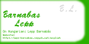 barnabas lepp business card